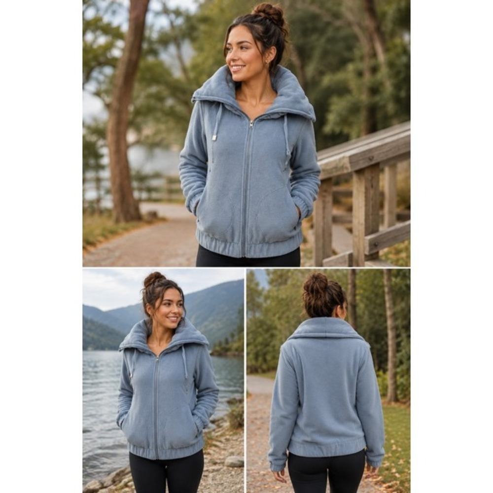 Alessandro Albanese Platinum Fleece Sherpa Lined Jacket Blue XS Equestrian